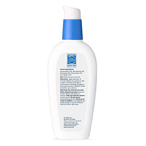 CeraVe AM Facial Moisturizing Lotion with SPF 30 | Oil-Free Face Moisturizer with SPF | Formulated with Hyaluronic Acid, Niacinamide & Ceramides | Non-Comedogenic | Broad Spectrum Sunscreen | 3 Ounce